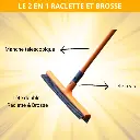 BALAI 2 EN 1 RACLETTE ET BROSSE DURE