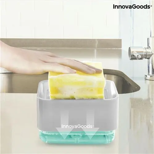 DISTRIBUTEUR DE LIQUIDE VAISSELLE 2 EN 1