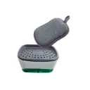 DISTRIBUTEUR DE SAVON 2 EN 1+éponge