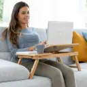 TABLE PLIANTE D'APPOINT EN BAMBOU