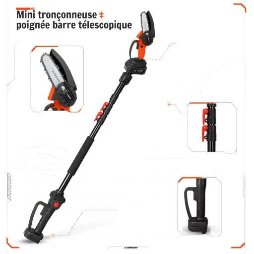 [UT-MC51500_KIT] MINI-TRONCONNEUSE + POIGNEE TELESCOPIQUE