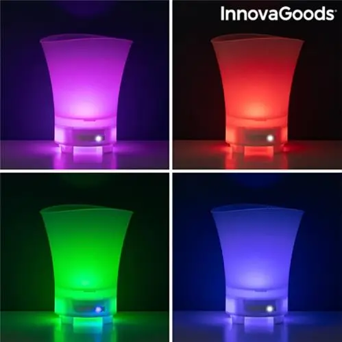 [V0103019] BAC A GLACONS LED AVEC HAUT-PARLEUR RECHARGEABLE