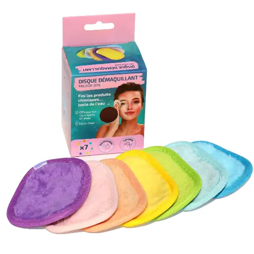 [BEAUTE47] DISQUES MICROFIBRE DEMAQUILLANT