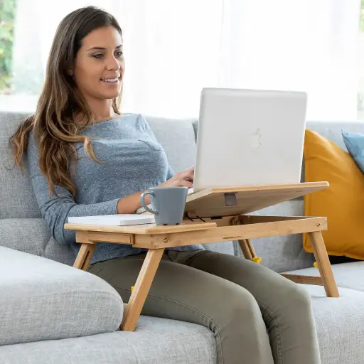 [V0103031] TABLE PLIANTE D'APPOINT EN BAMBOU