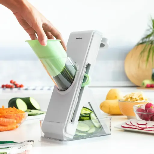 [V0103825] MANDOLINE PLIANTE COUPE-LEGUMES 5 EN 1