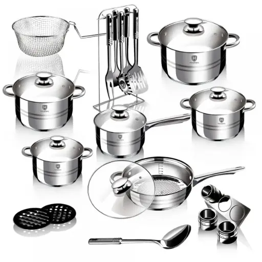 [HV-1027] ENSEMBLE DE BATTERIE DE CUISINE EN ACIER INOXYDABLE DE 27 PIECES